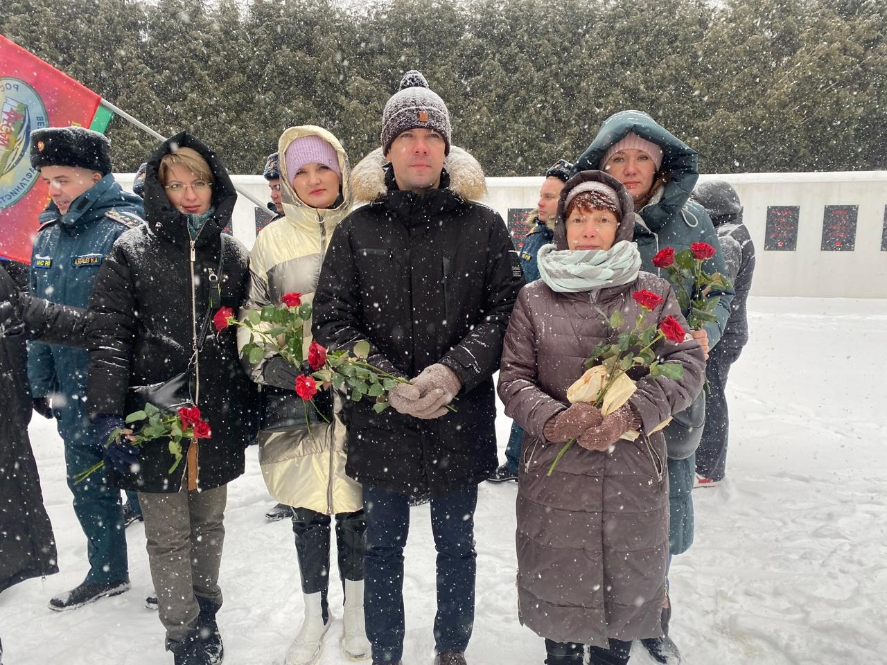 Участие в митинге, на Аллее славы в Парке памяти и славы, посвященного 35-летию вывода войск из Афганистана