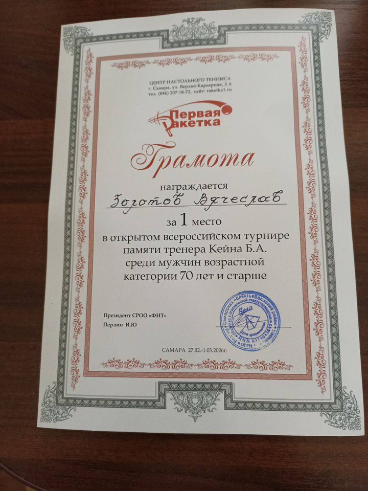 Поздравляем старшего преподавателя кафедры ФВиС Золотова Вячеслава Алексеевича с победой. 